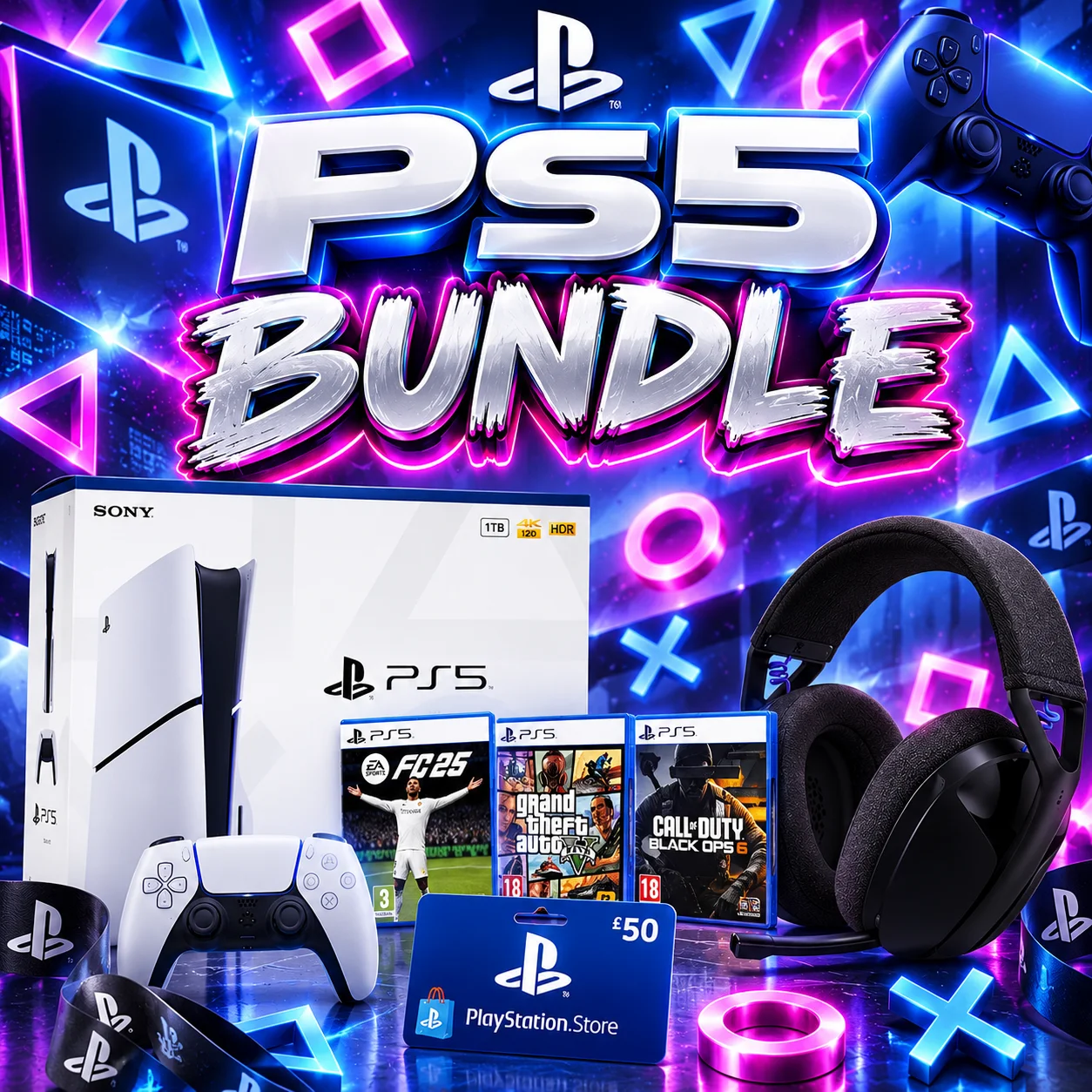 🎮 PS5 ULTIMATE GAMING BUNDLE! 🎮